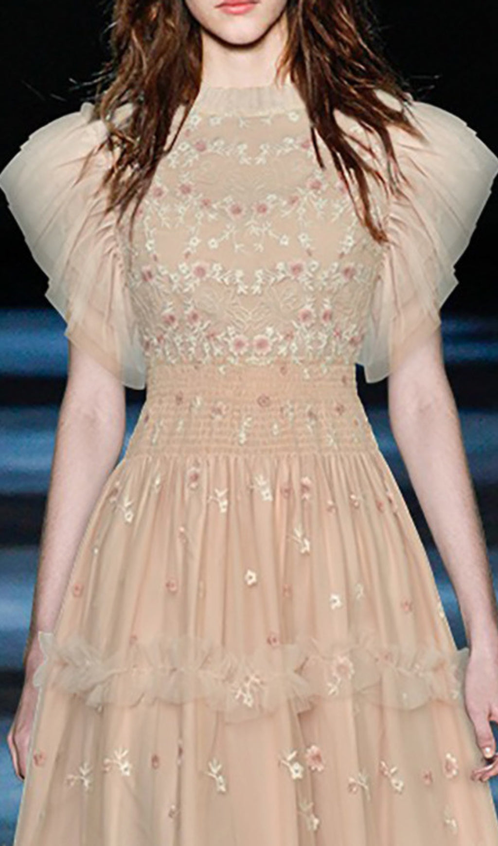 Arianna Floral Embroidery Maxi Dress