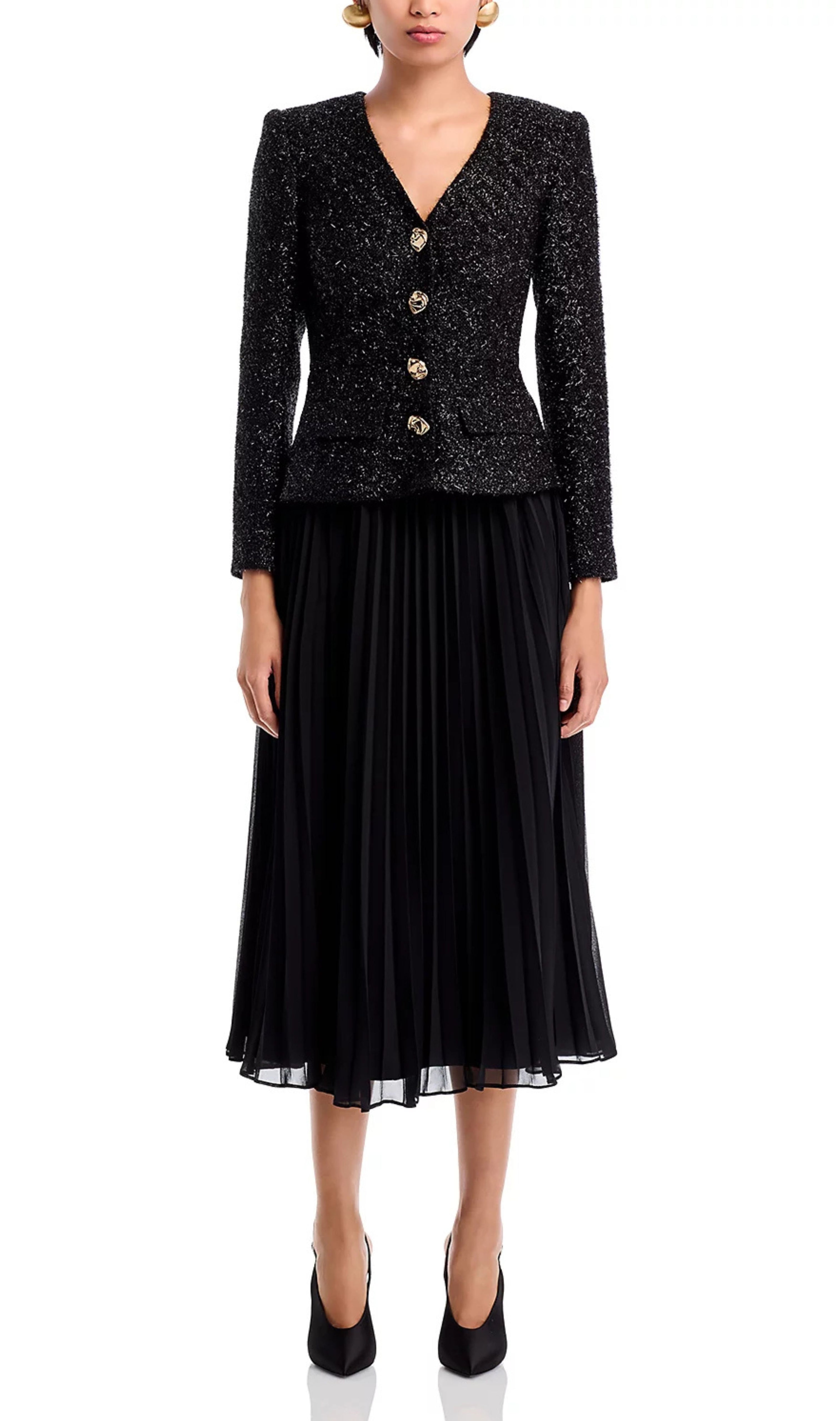Tinsel Boucle Midi Dress