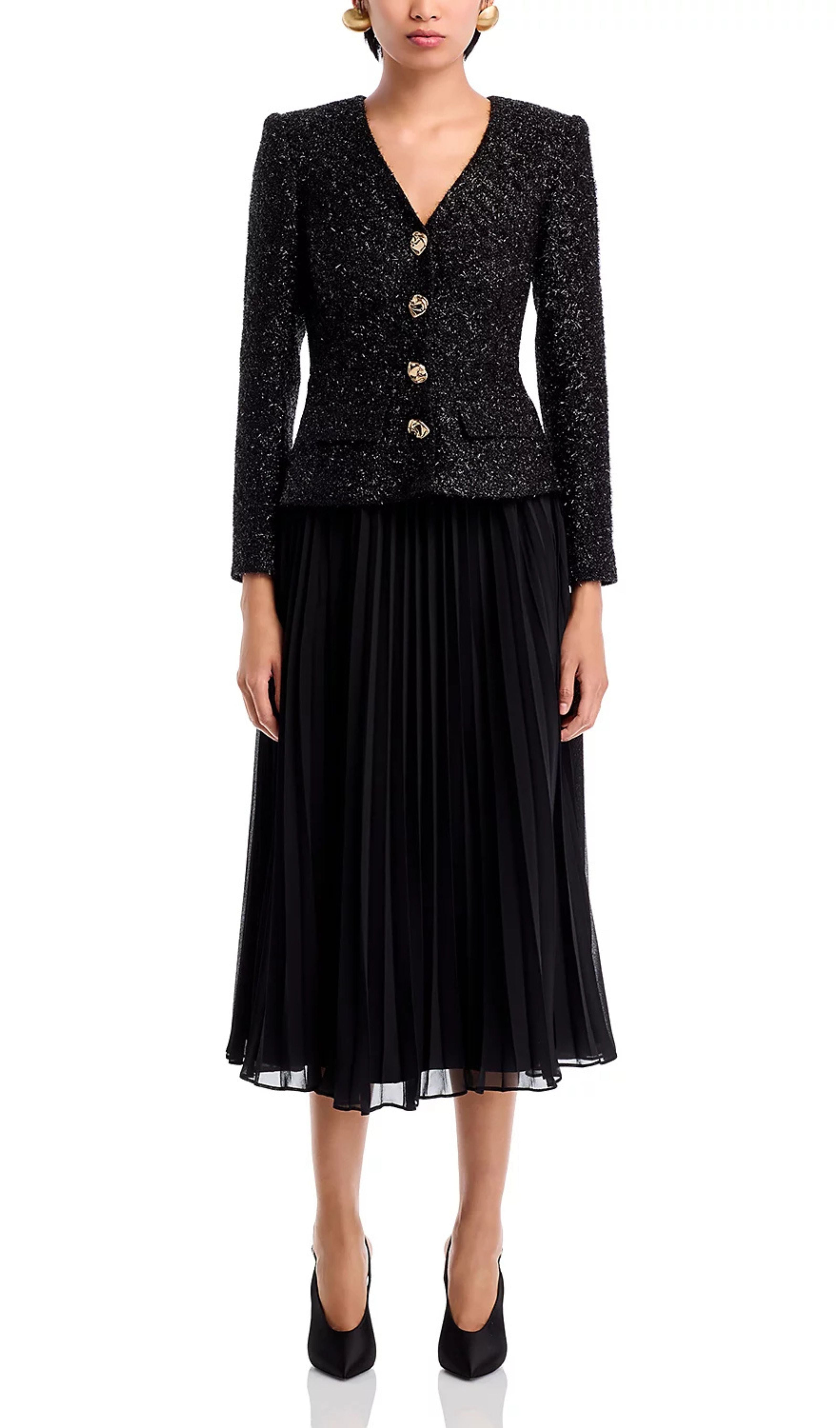 Tinsel Boucle Midi Dress