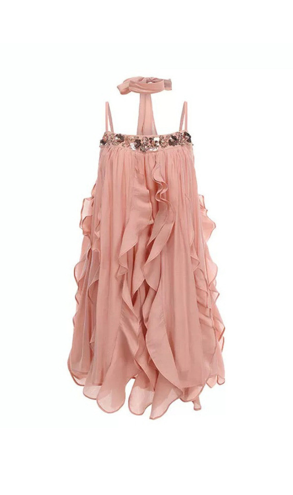 Doria Strappy Ruffle Mini Dress