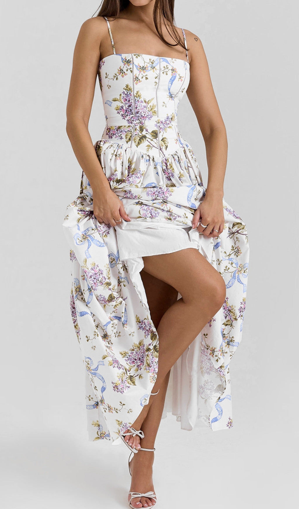 Ashira White Floral Maxi Dress