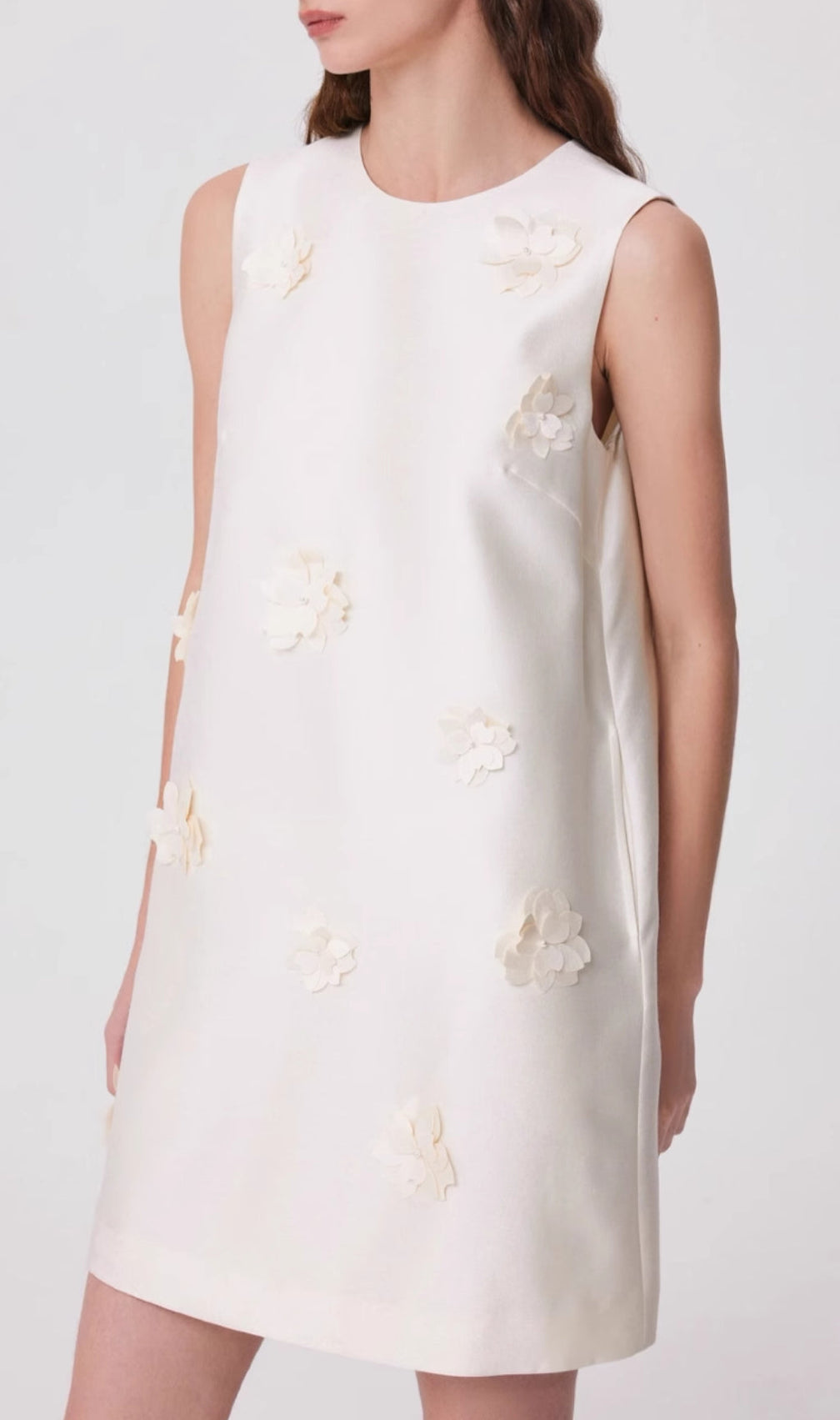 Annunciata Flower Embellished Mini Dress