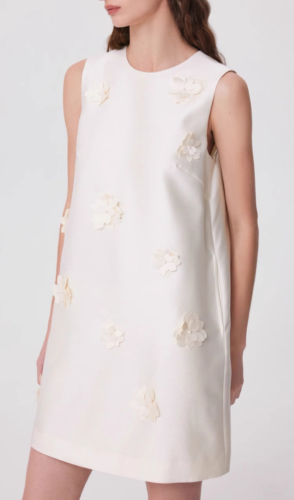 Annunciata Flower Embellished Mini Dress