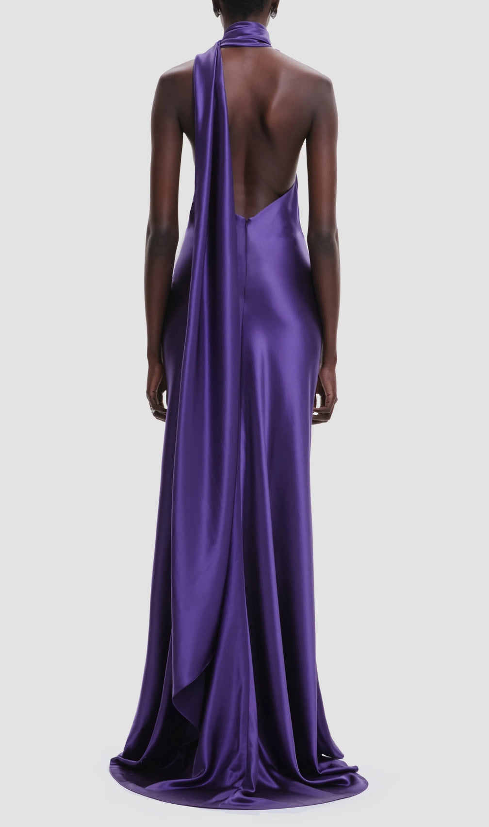 Carmelo Purple One-Shoulder Flower Maxi Dress