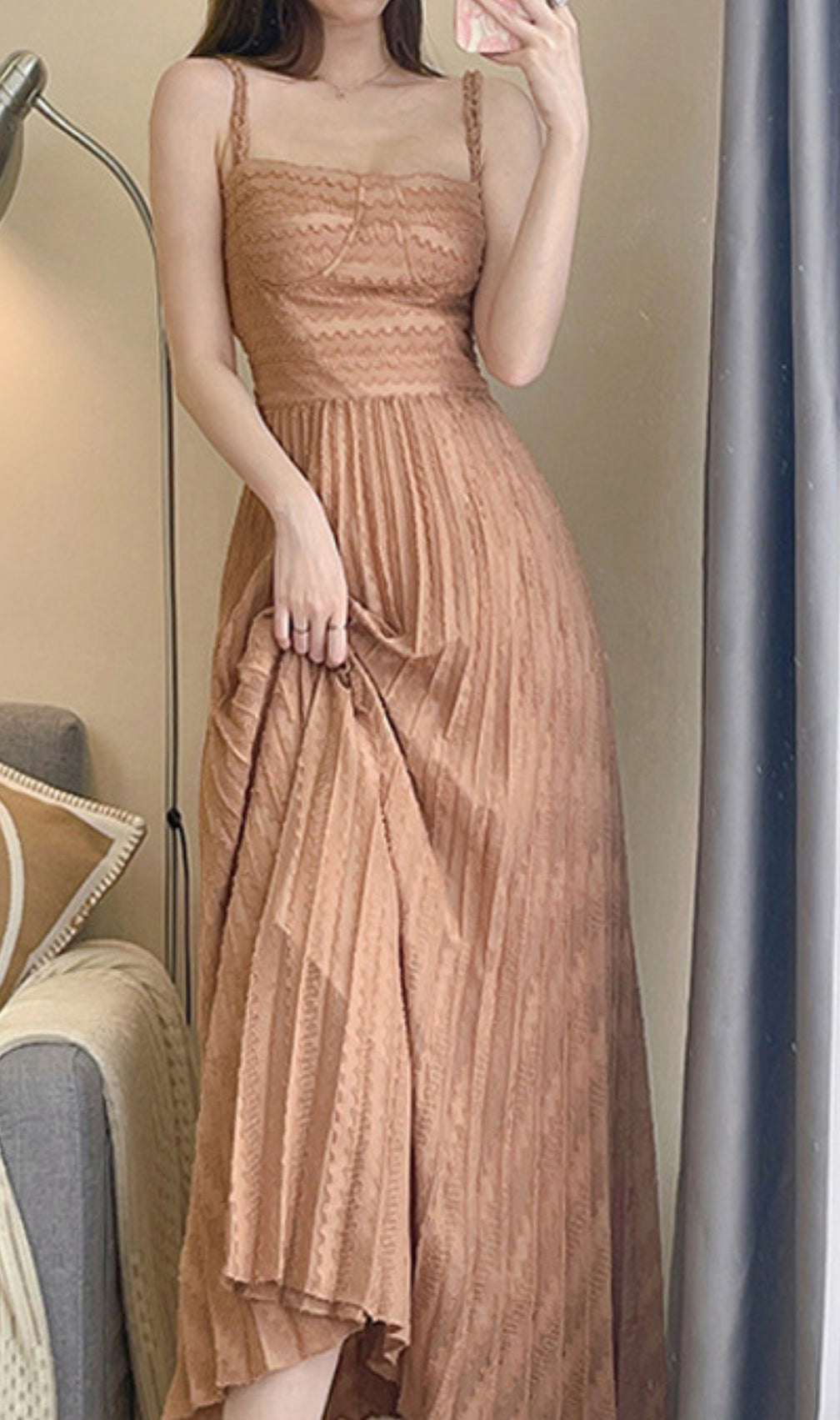 Domicia Pleated Maxi Dress