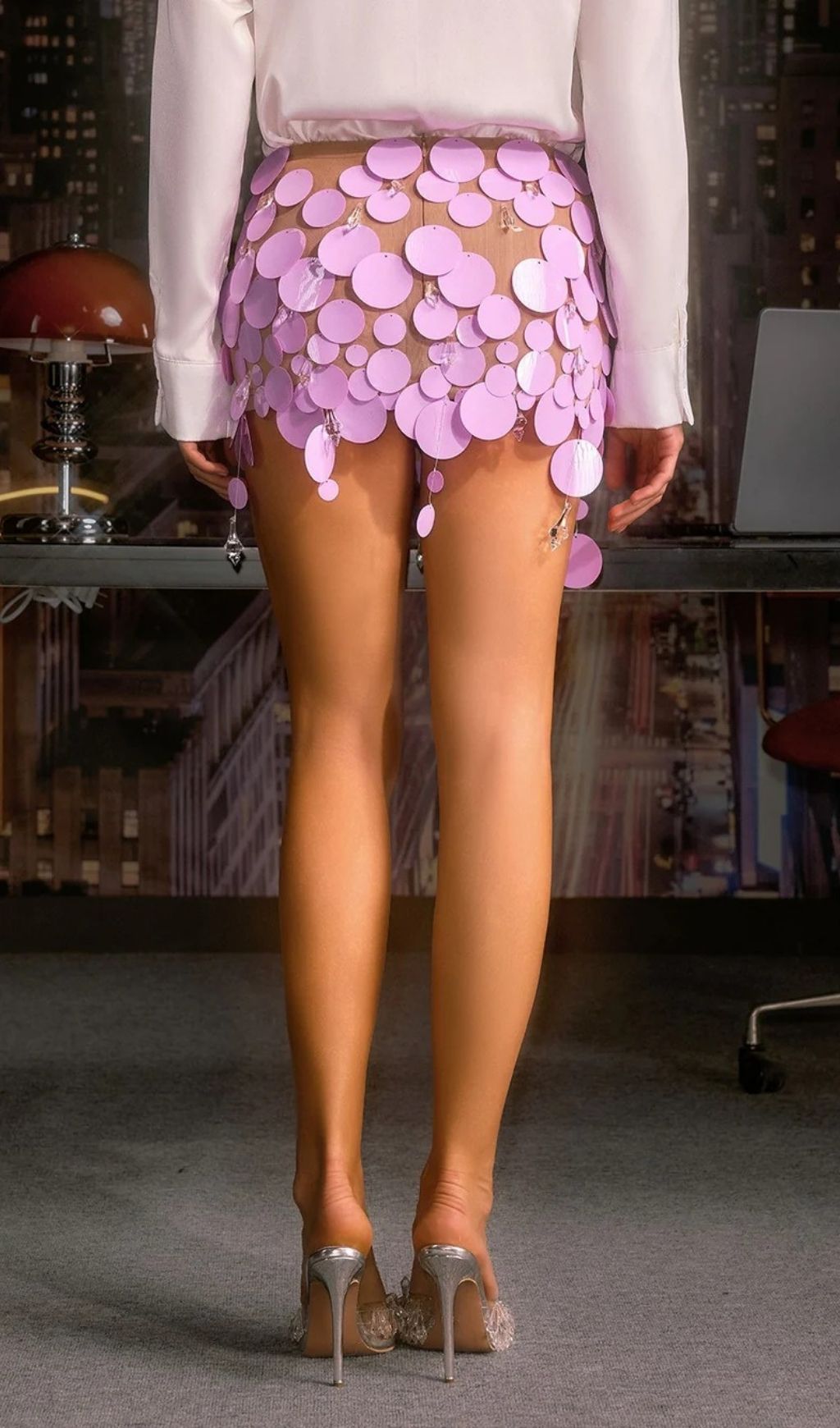 Nyvarn Sequin Crystal Fringe Skirt