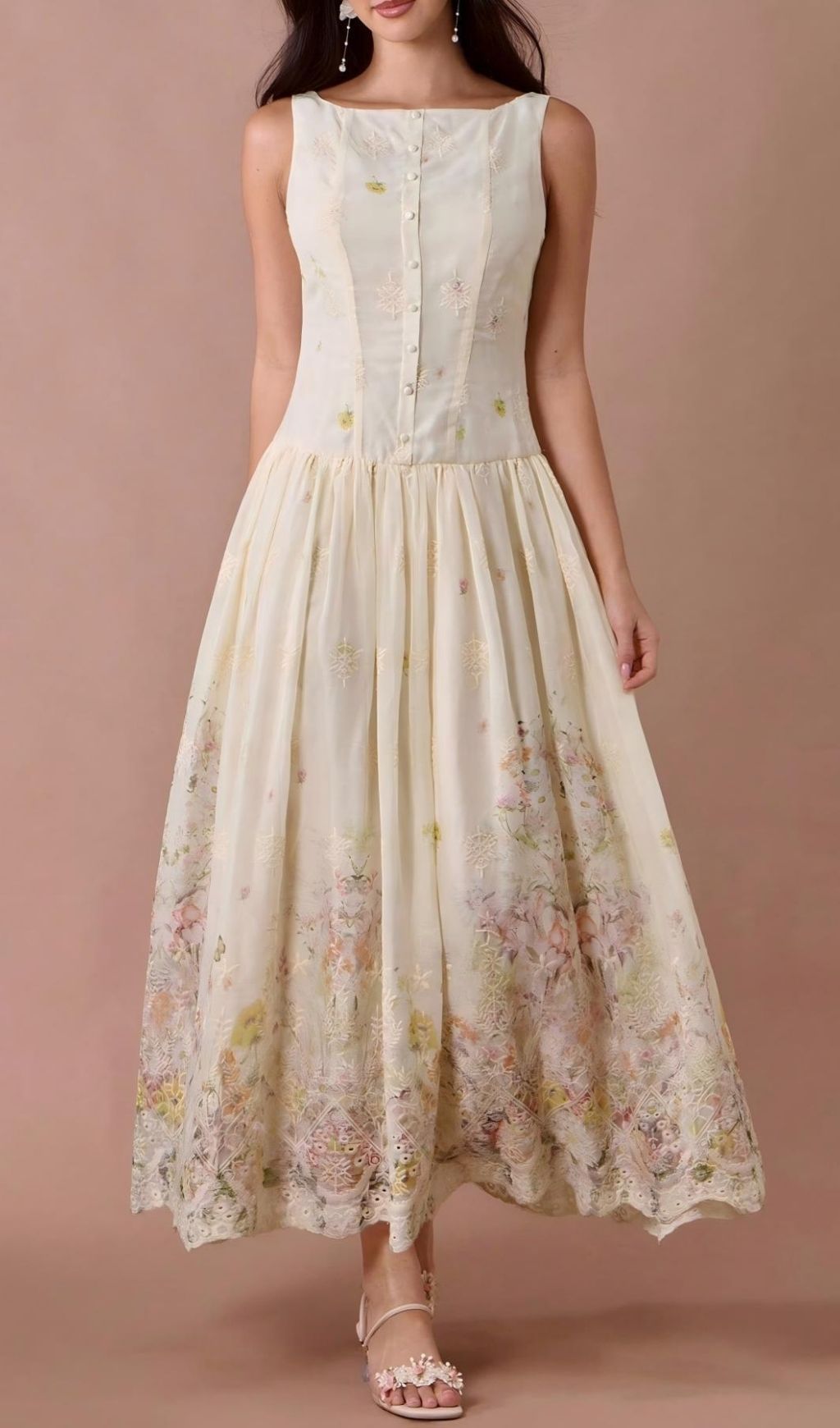 Lanai Sleeveless Printed Maxi Dress