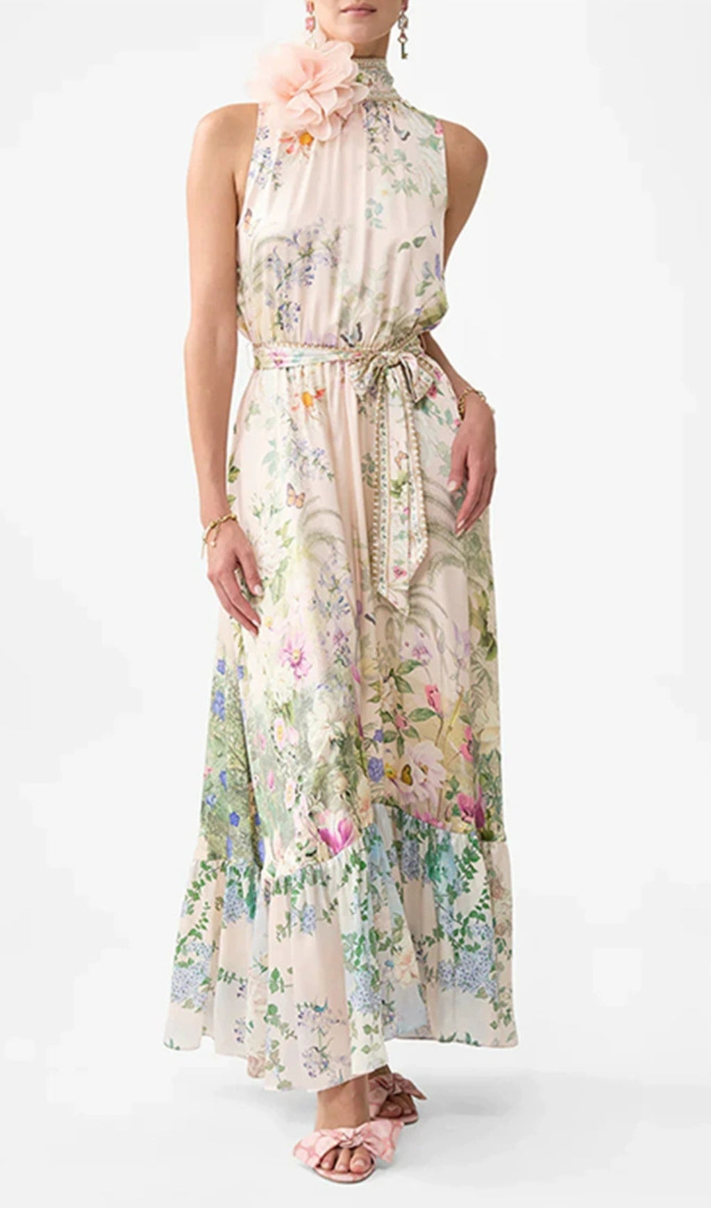 Emy Halter Floral Printed Maxi Dress