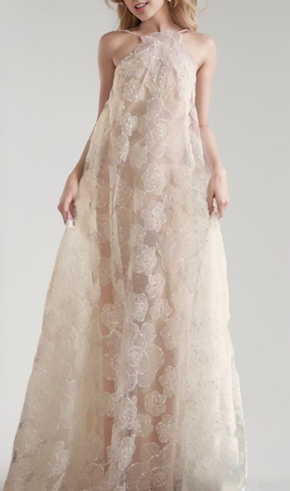 Billy Halter Flower Maxi Dress