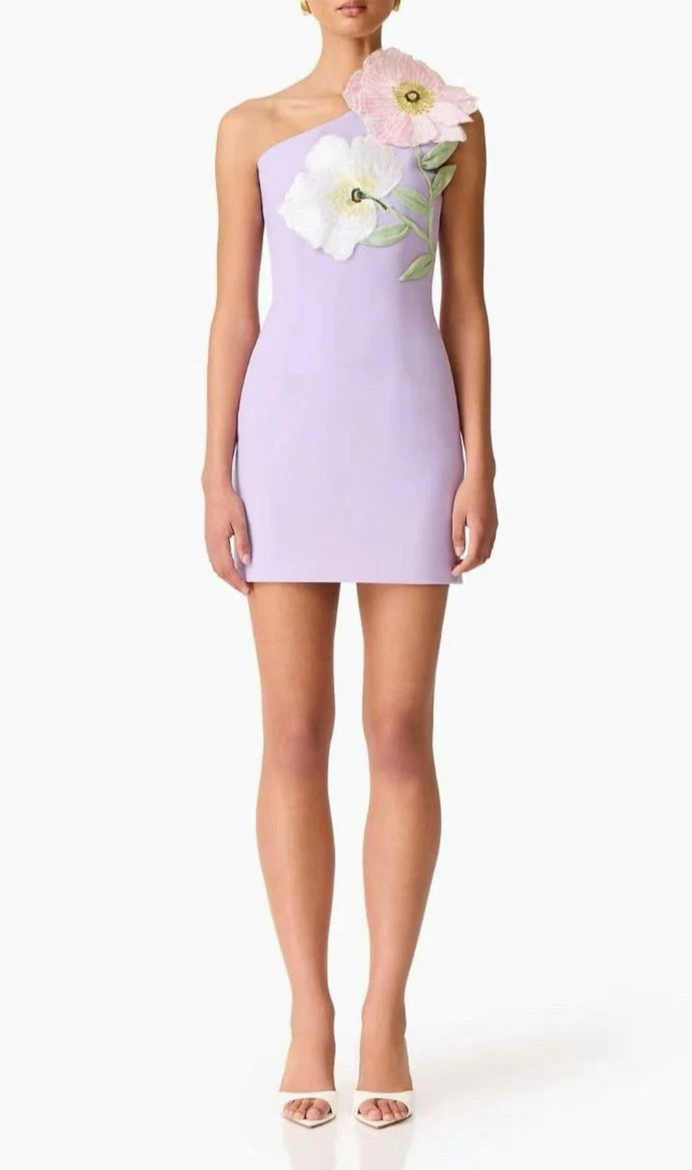 Kemi Yellow Floral One-Shoulder Mini Dress | Elegant Party & Cocktail
