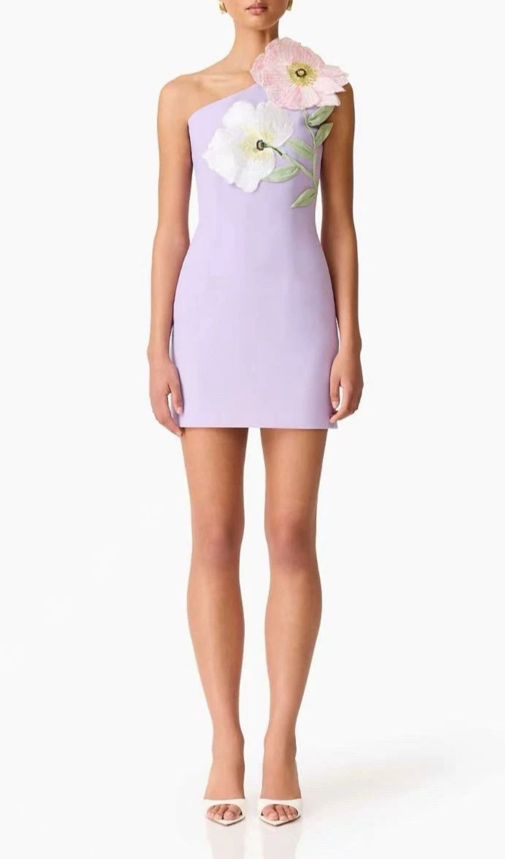 Kemi Yellow Floral One-Shoulder Mini Dress | Elegant Party & Cocktail