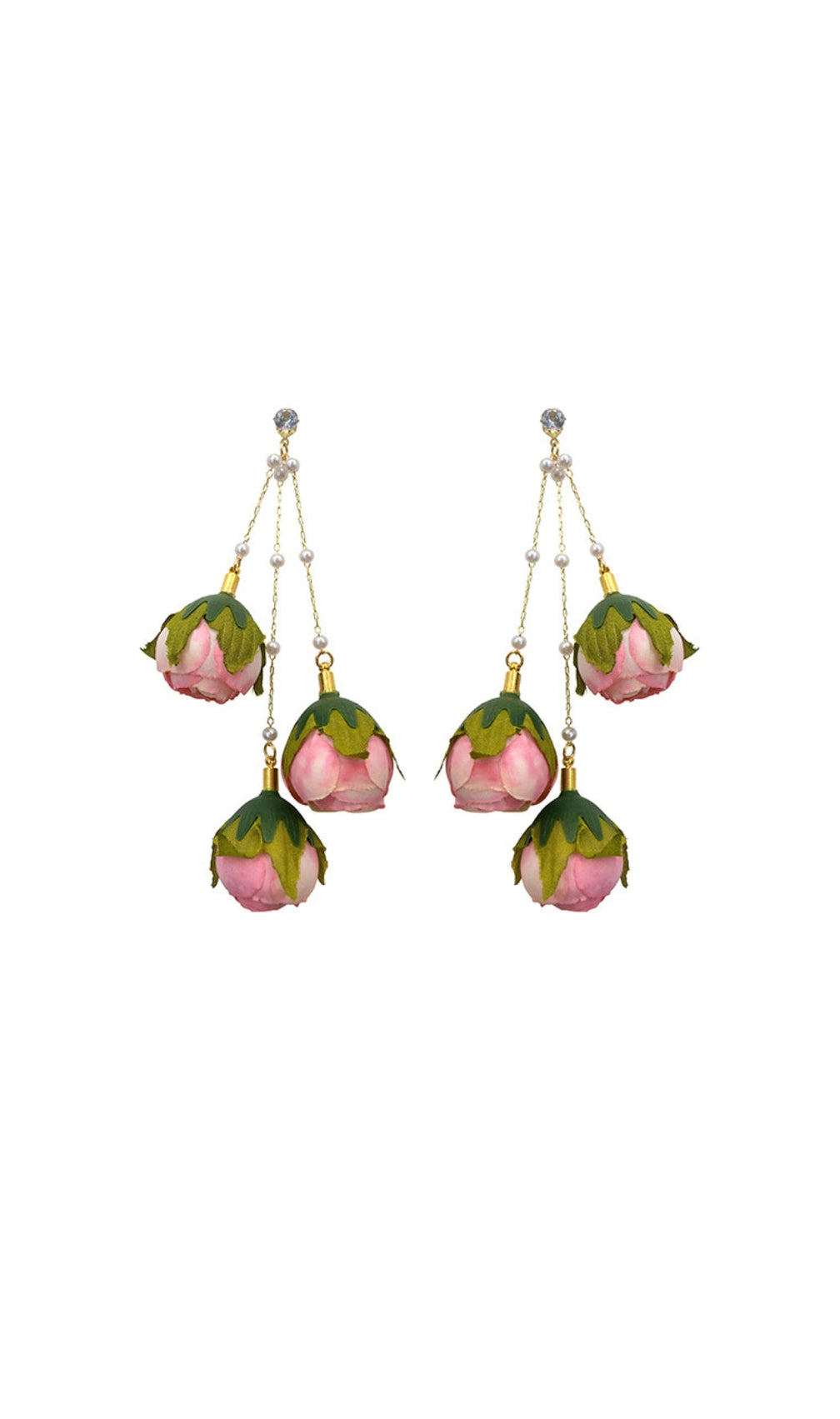 Aisha Imitation Rose Tassel Earrings