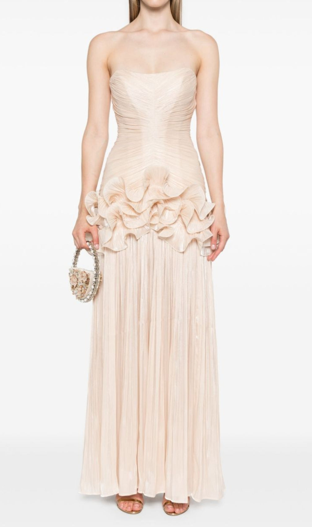 Dayna Strapless Ruffle Maxi Dress