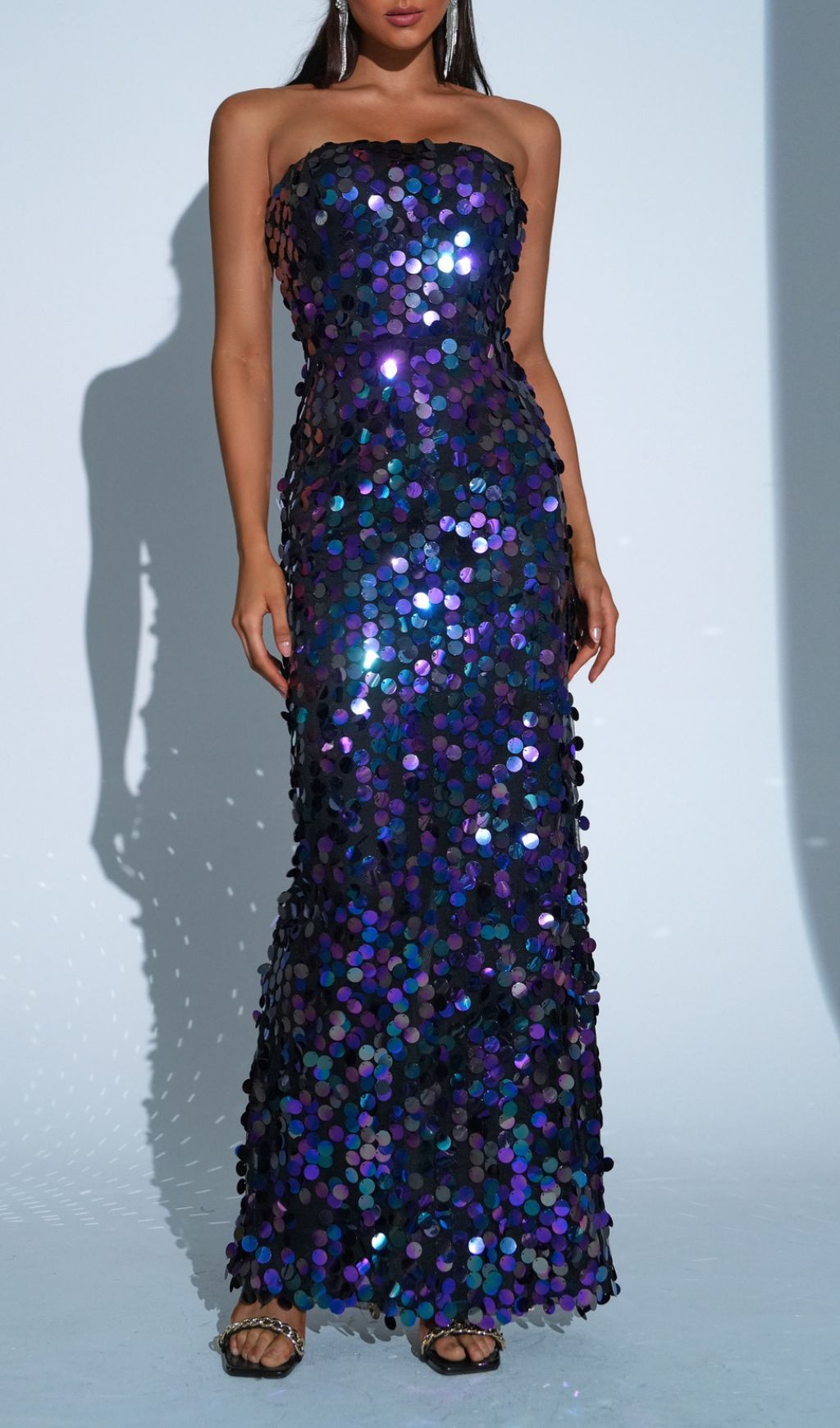 Fiene Strapless Sequin Maxi Dress