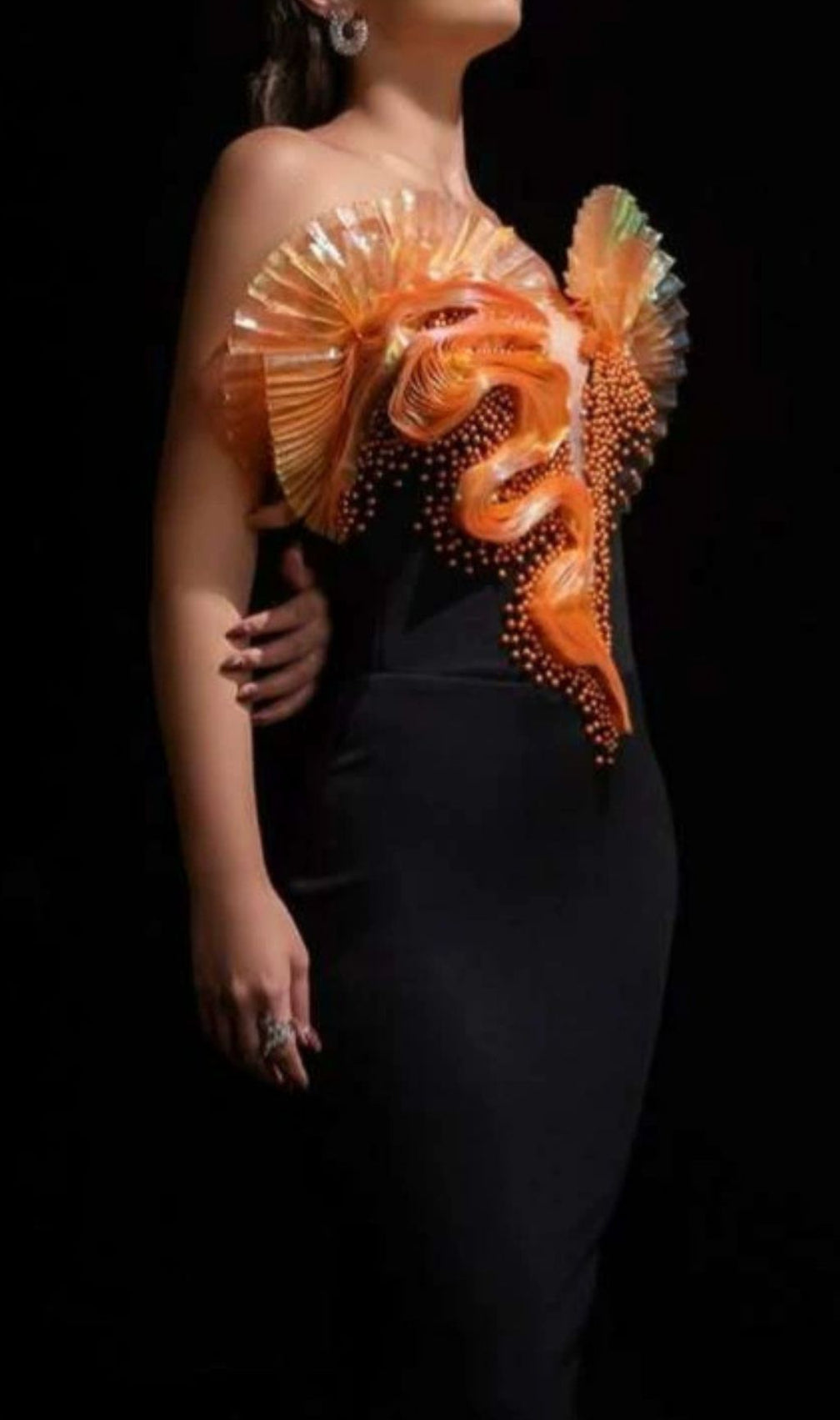 Florida Strapless Beaded Bandage Maxi Dress