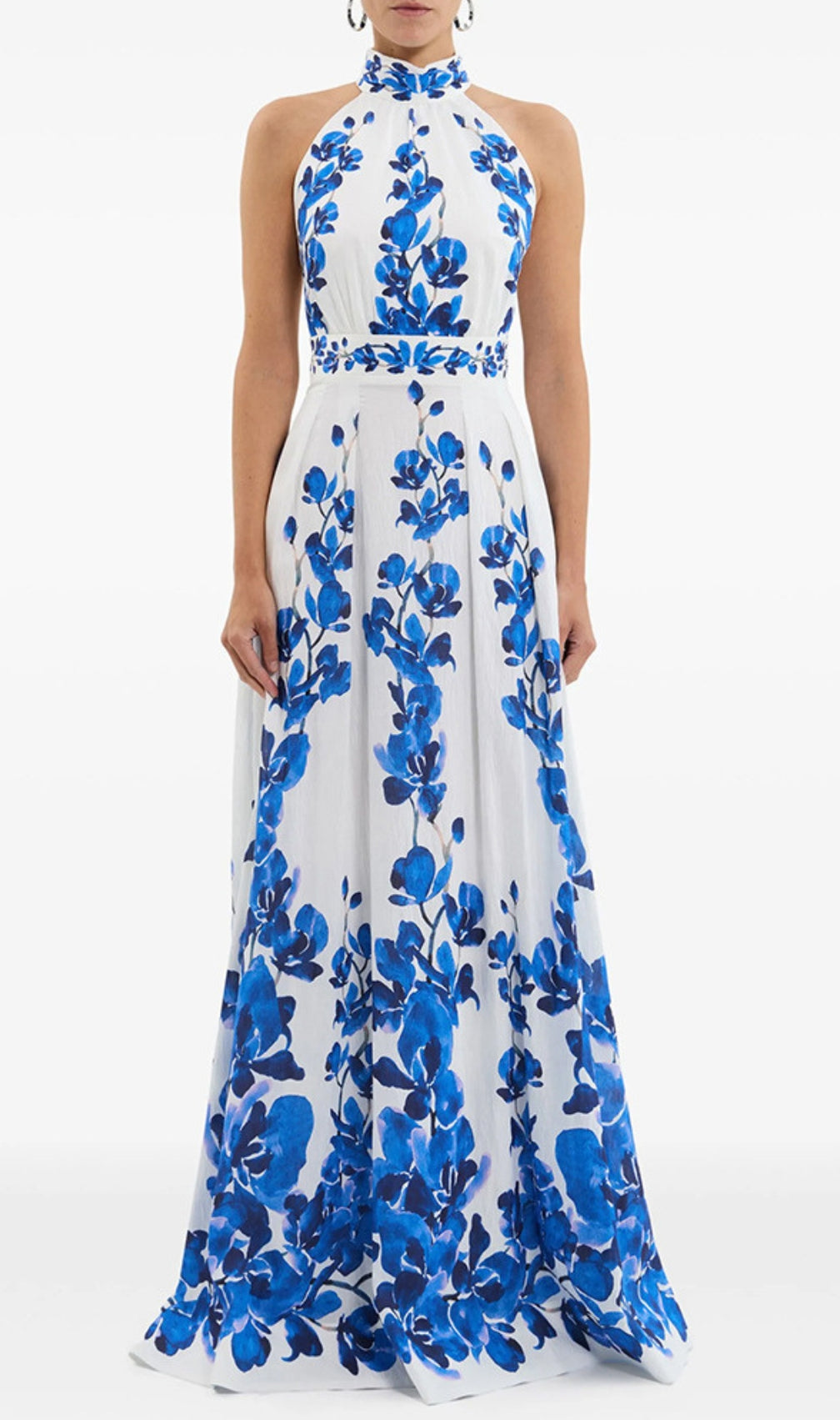 Enid Blue Printed Maxi Dress