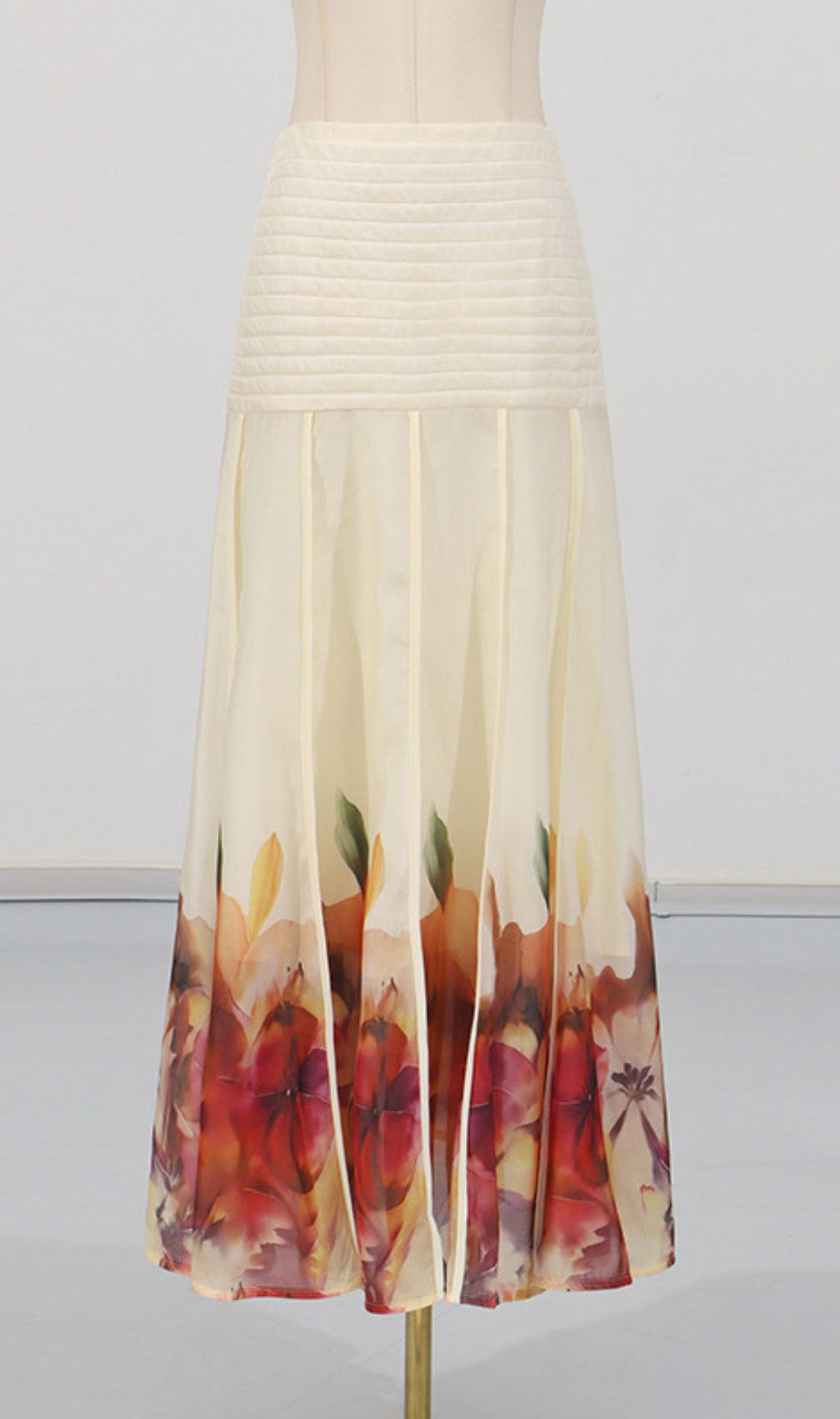 Gerda Flower Printed Long Sleeve Shirt & Skirt Set