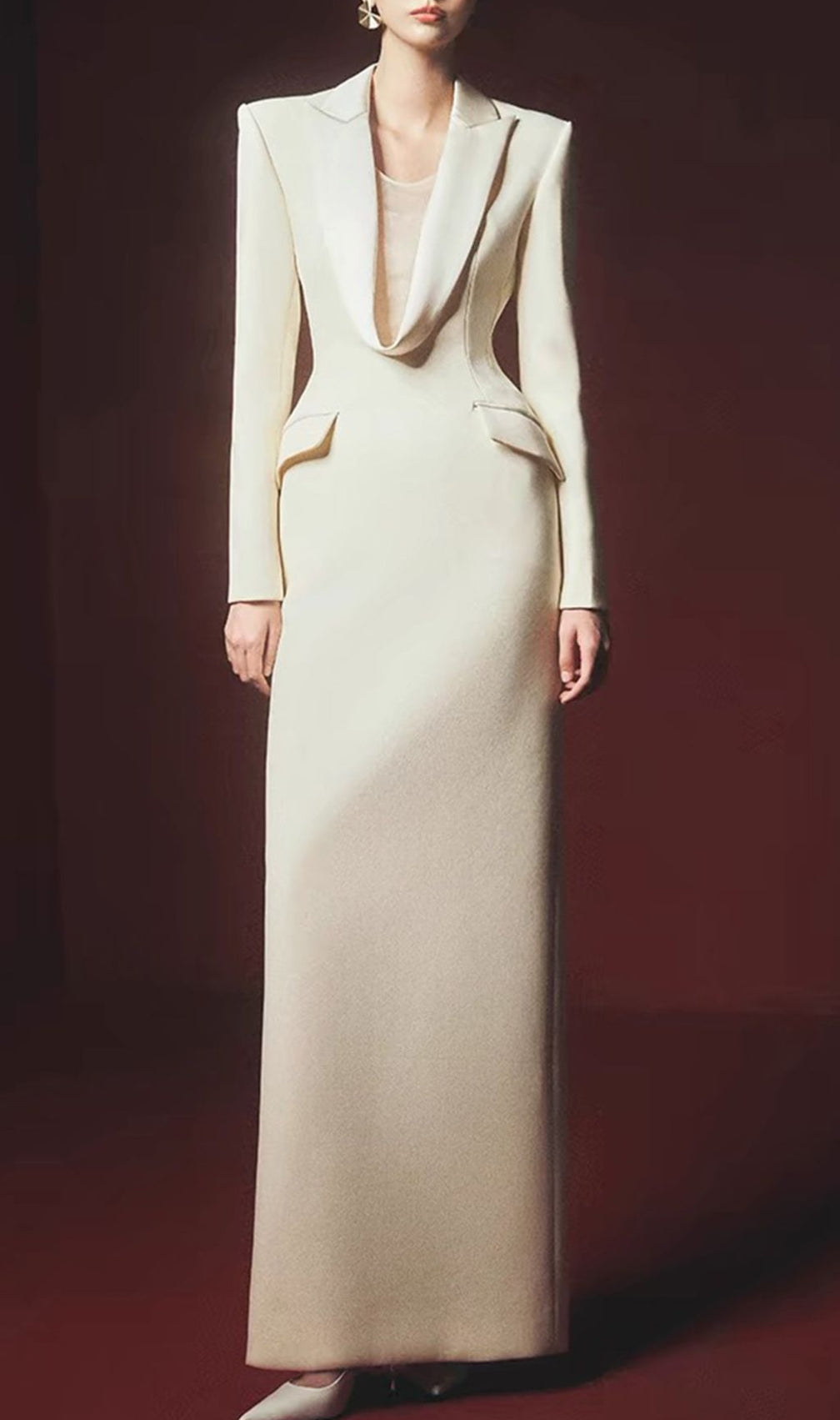 Ishtar Long Sleeve Blazer Maxi Dress