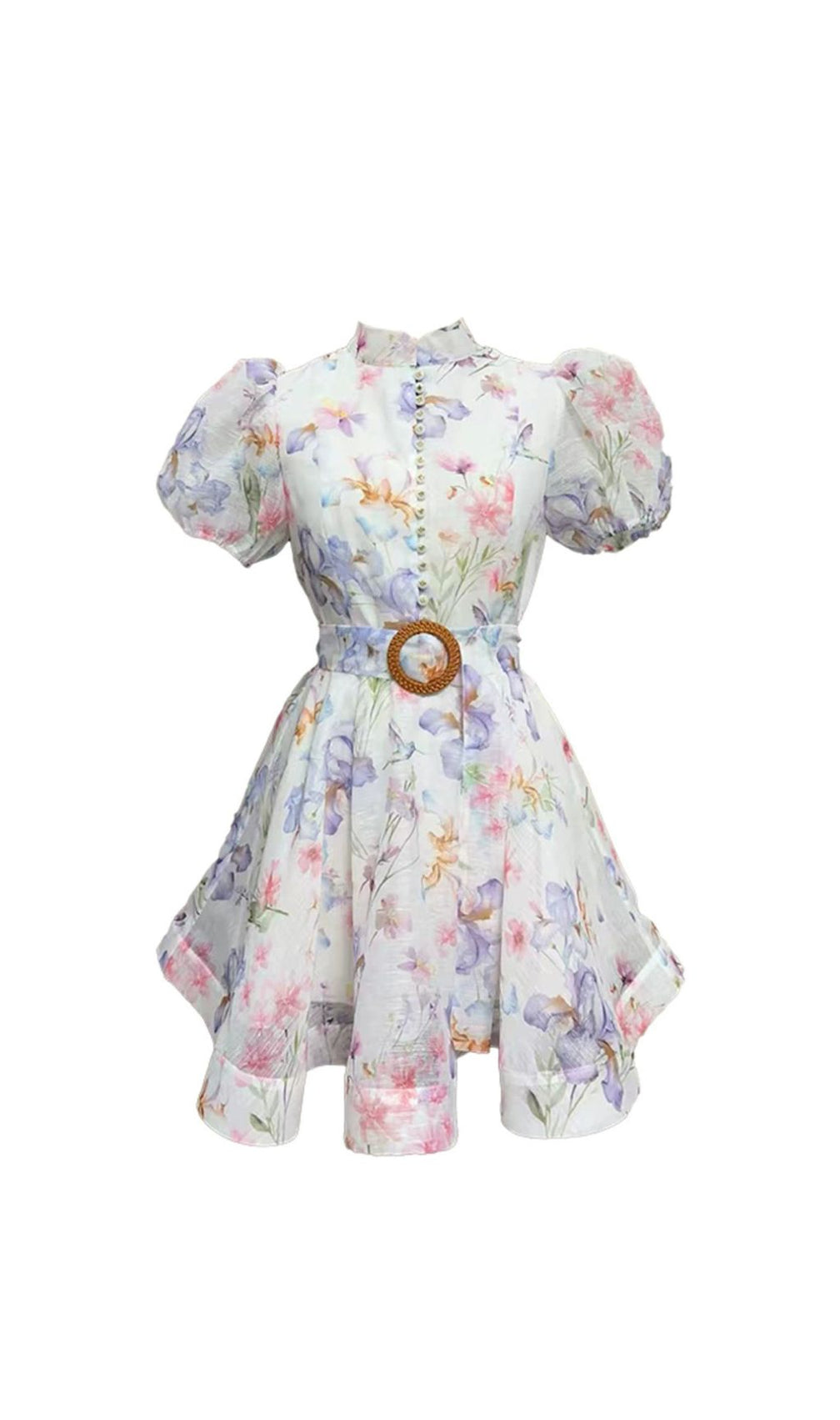 Fouad Floral Puff Sleeve Mini Dress