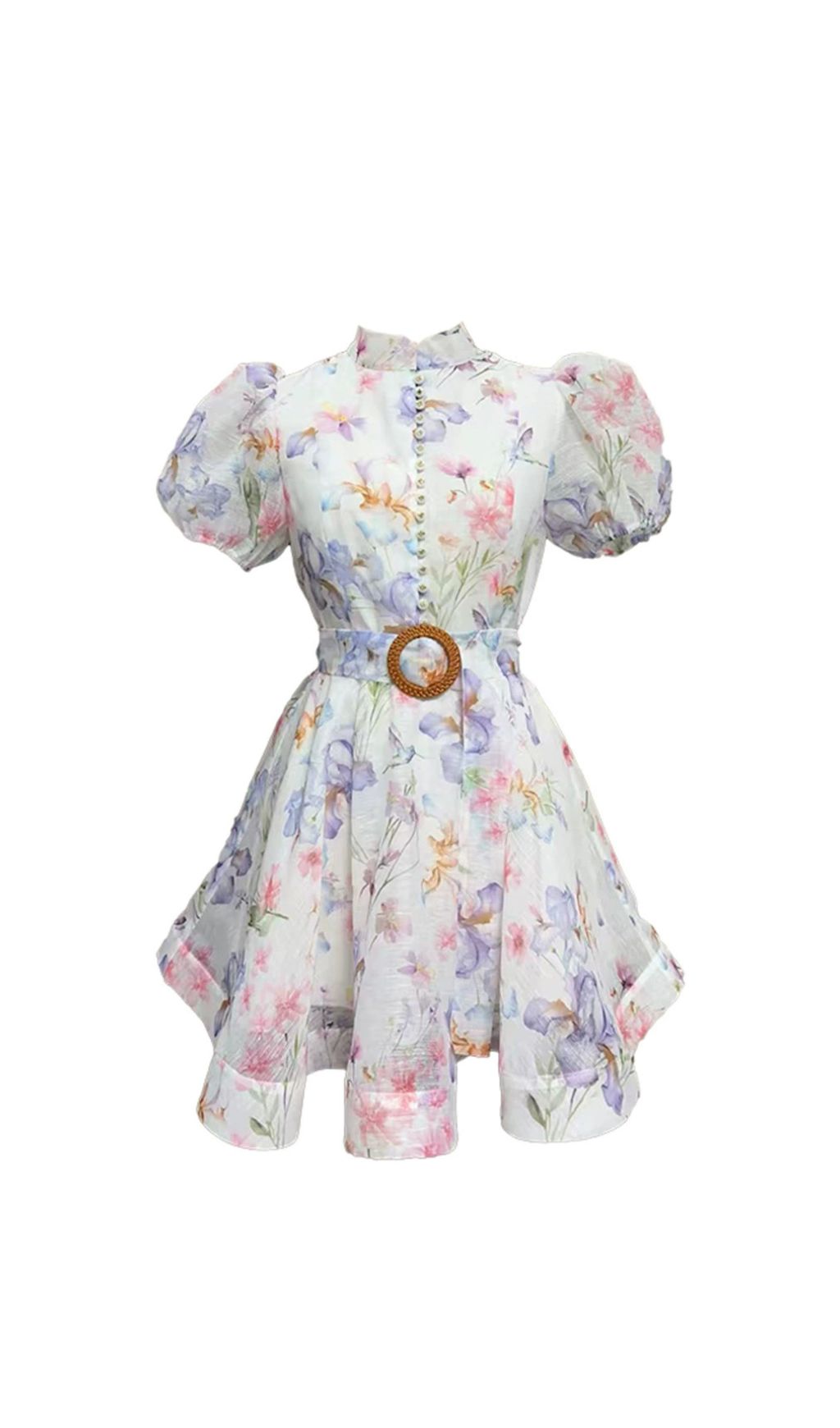 Fouad Floral Puff Sleeve Mini Dress