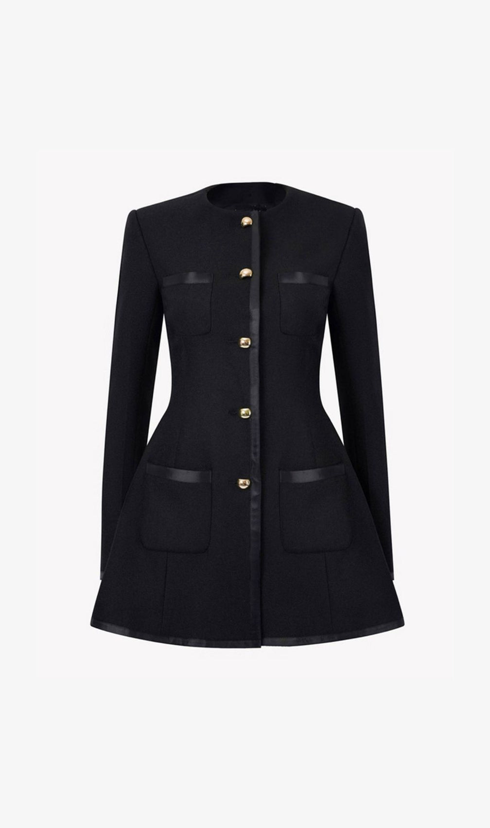 Jaylee Black Tailored Blazer Coat for Women - Chic & Versatile Outerwear