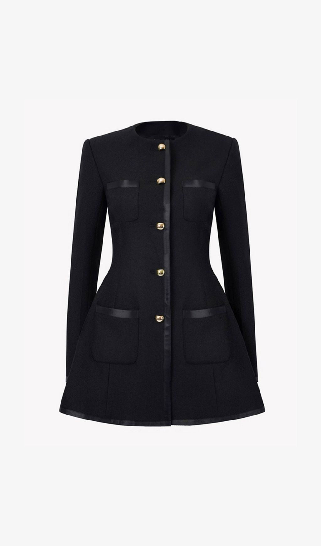 Jaylee Black Tailored Blazer Coat for Women - Chic & Versatile Outerwear