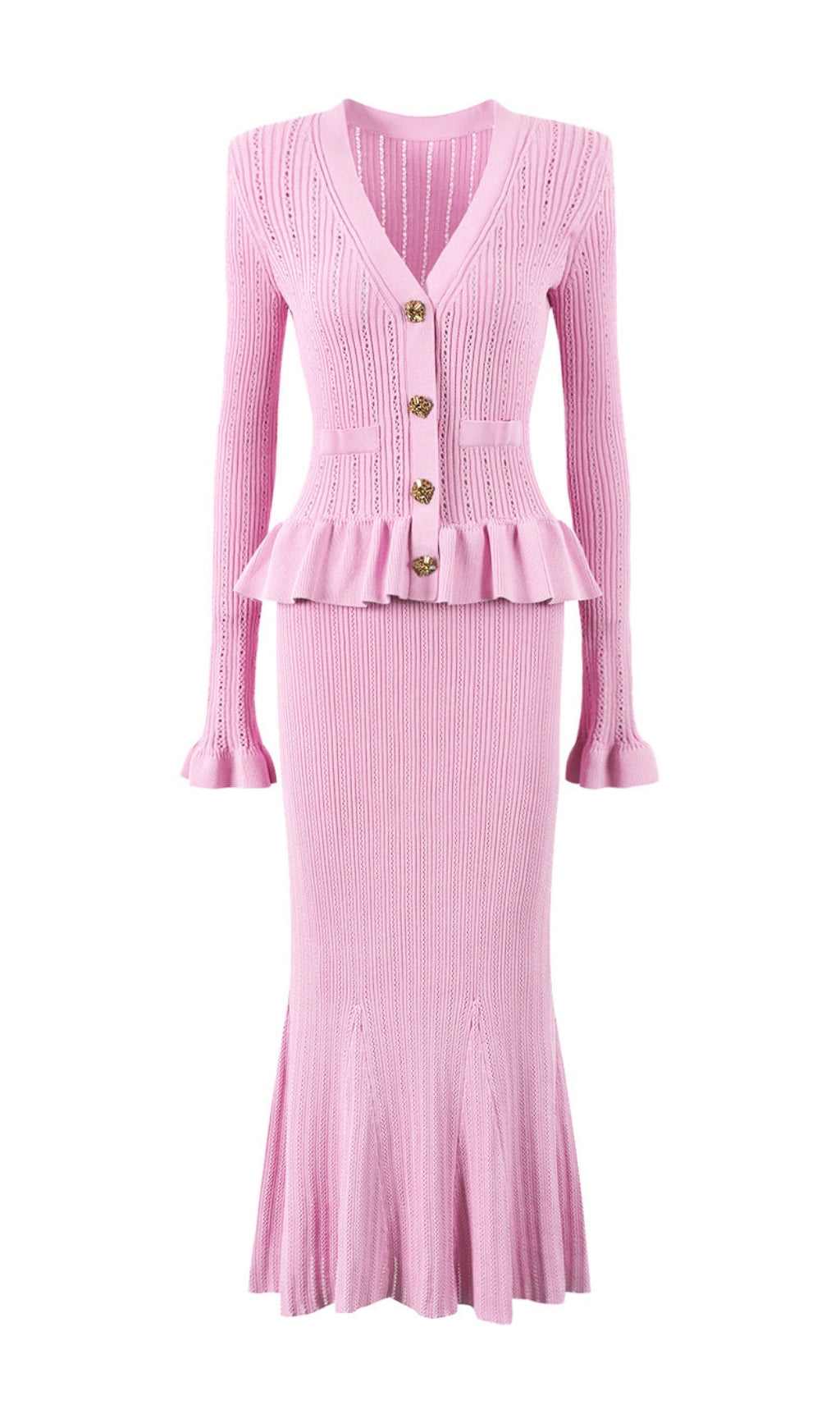 Etsuko Long Sleeve Knit Maxi Dress