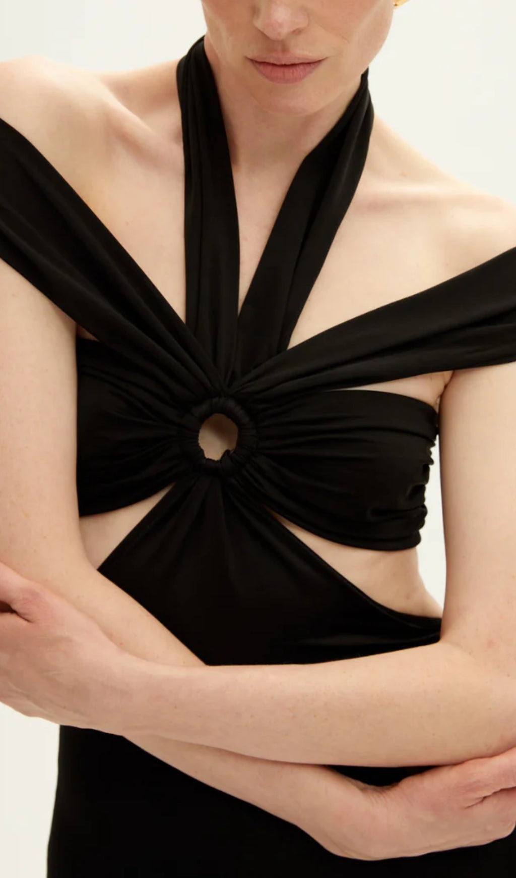 Arke Black Cutout Maxi Bandage Dress