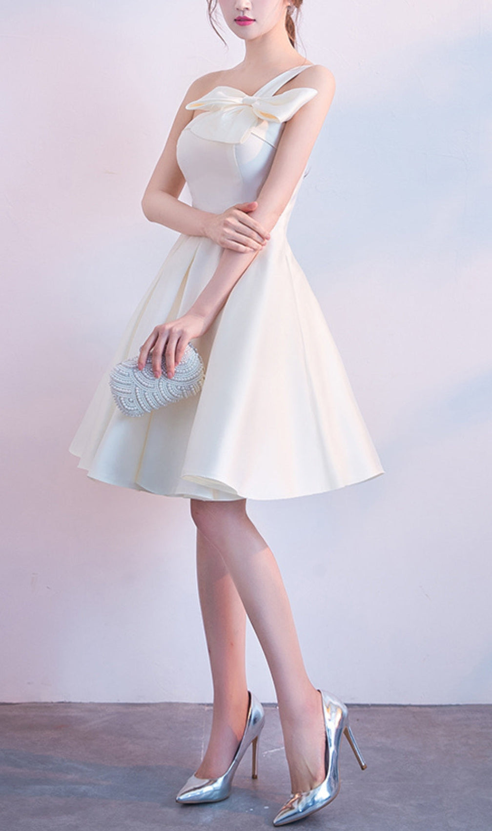 Astera Strapless Bow Mini Dress