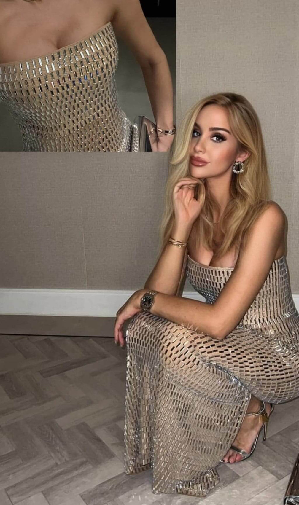 Barbara Crystal Embellished Maxi Dress