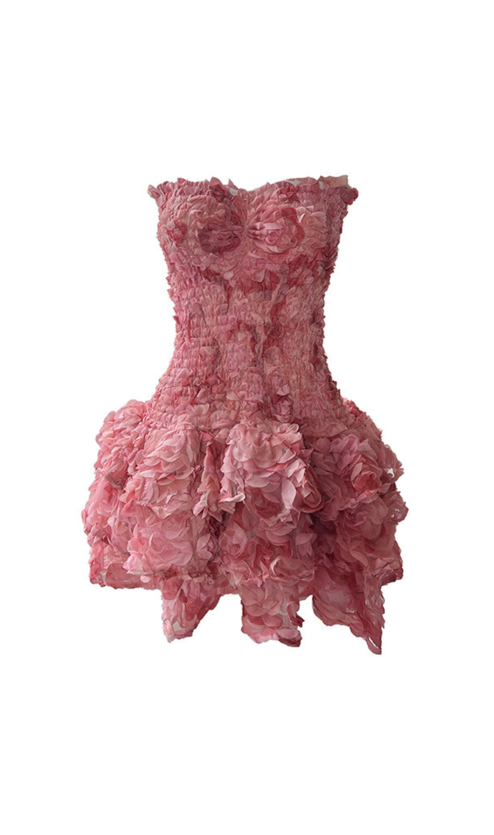 Ernesto Strapless Flower Mini Dress