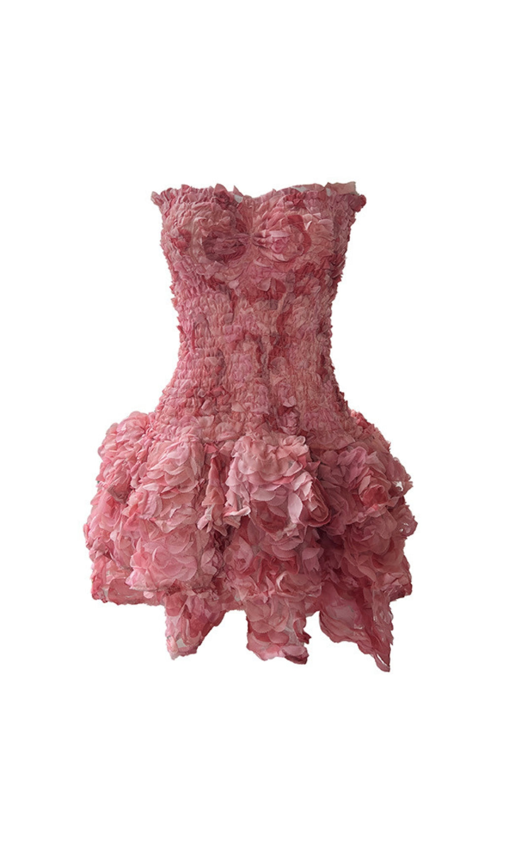 Ernesto Strapless Flower Mini Dress