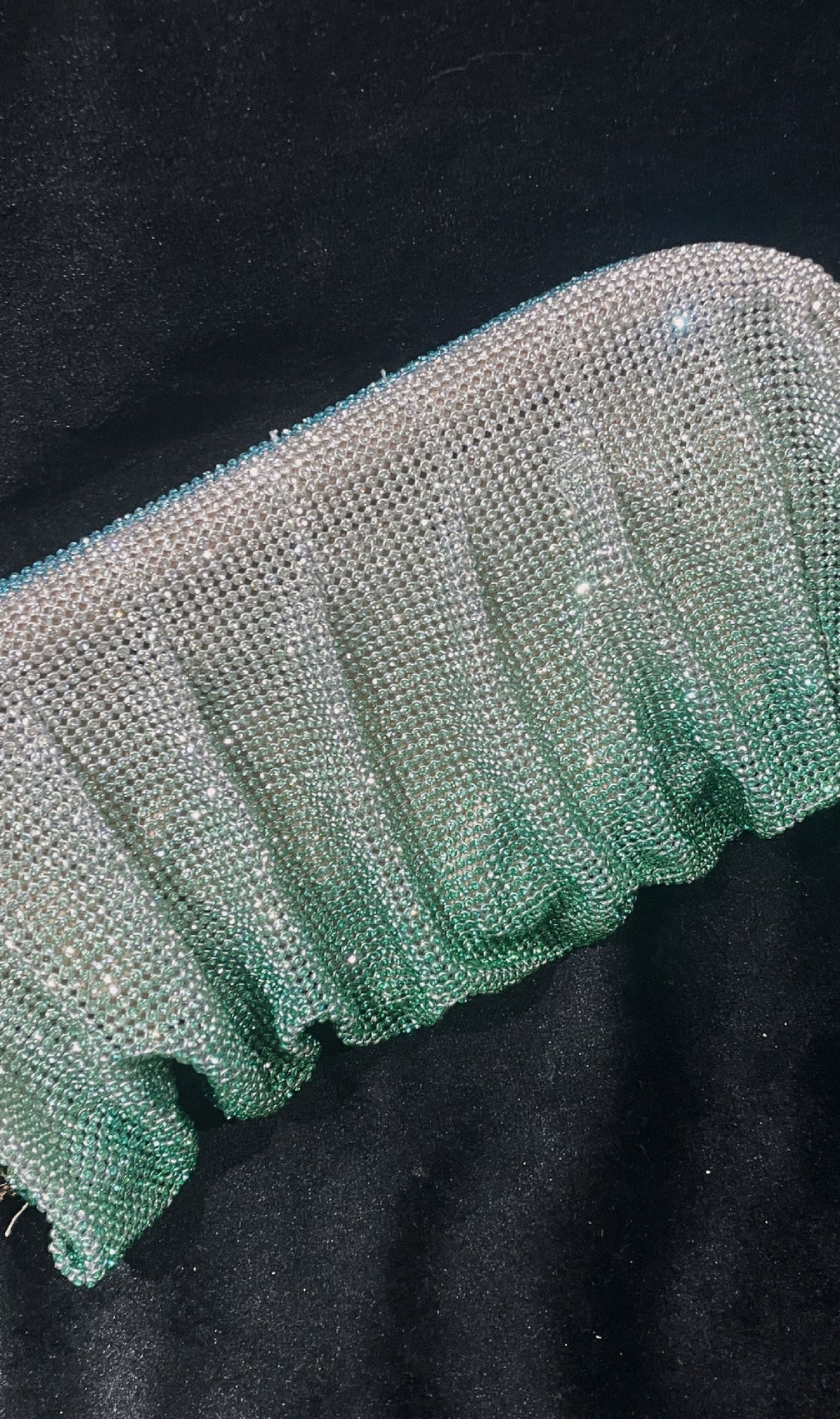 Ruched Crystal Clutch