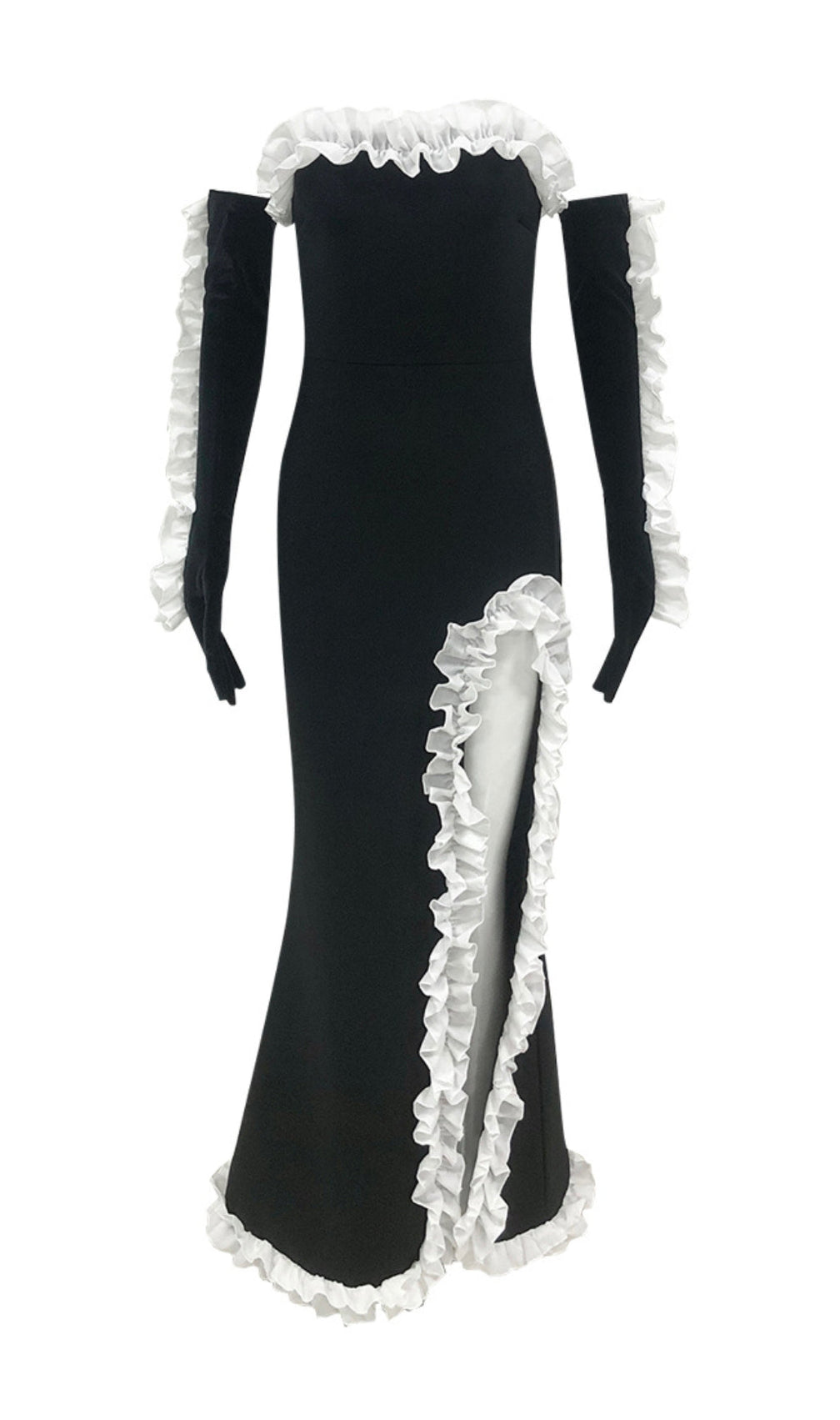 Atica Ruffle Split Maxi Dress