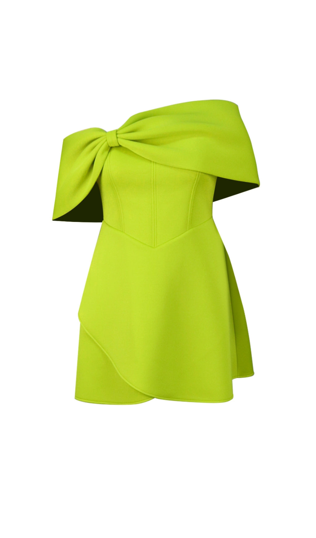 Batya Green Bow Corset Mini Dress