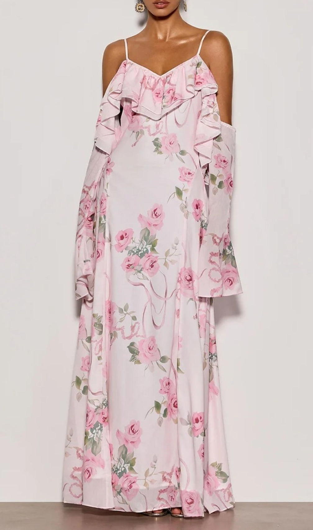 Nostel Spaghetti Floral Maxi Dress