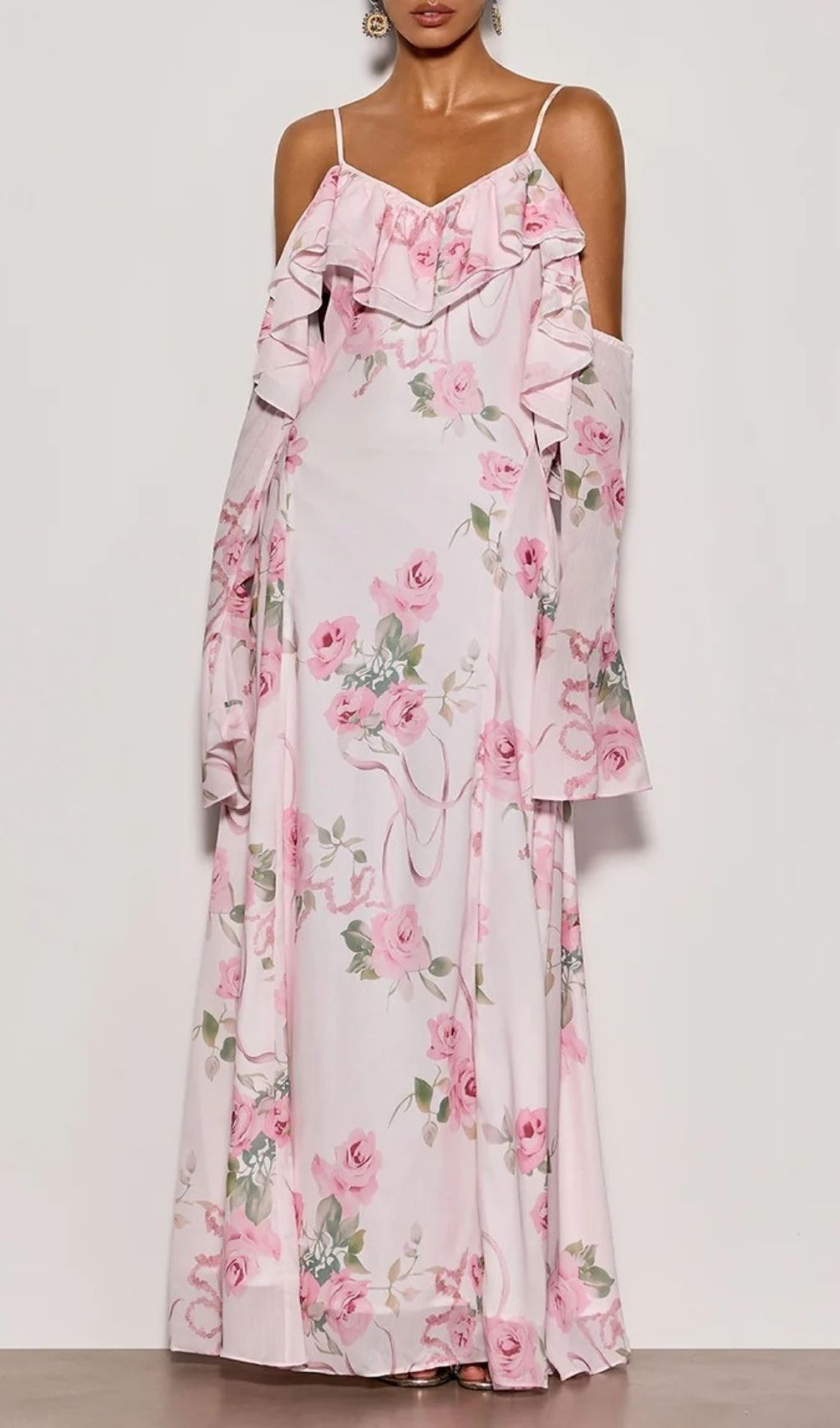 Nostel Spaghetti Floral Maxi Dress