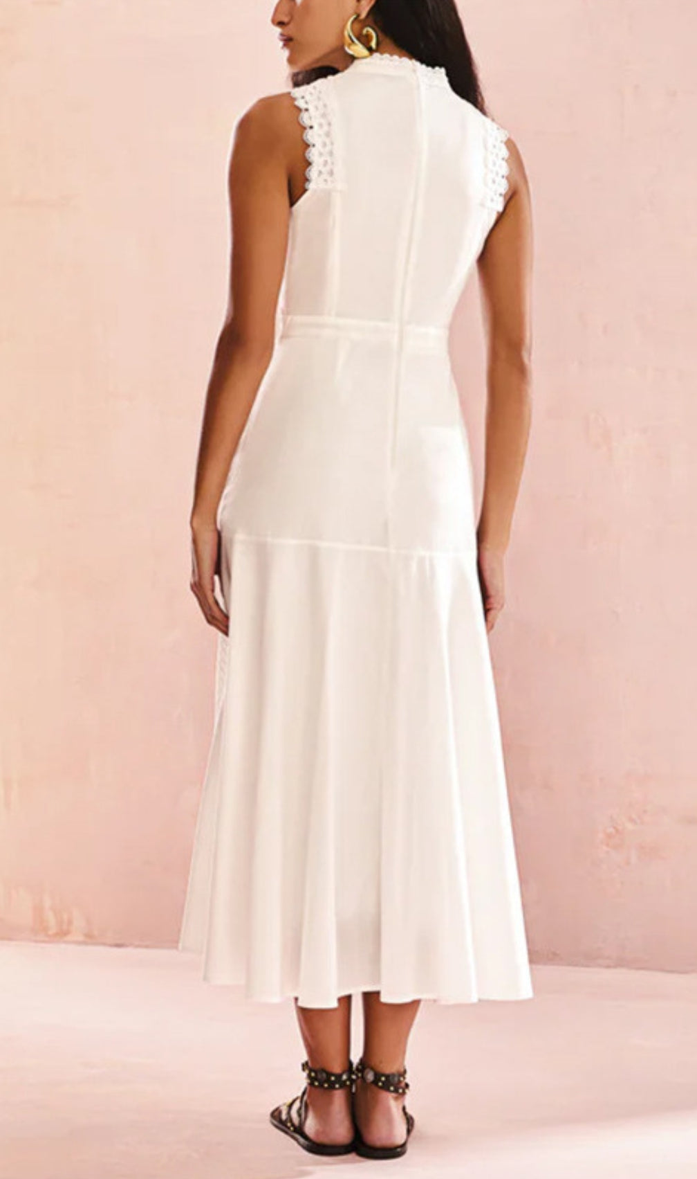 Darlene Sleeveless Hollow Midi Dress