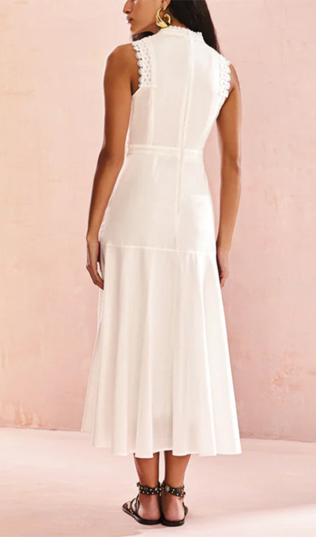 Darlene Sleeveless Hollow Midi Dress