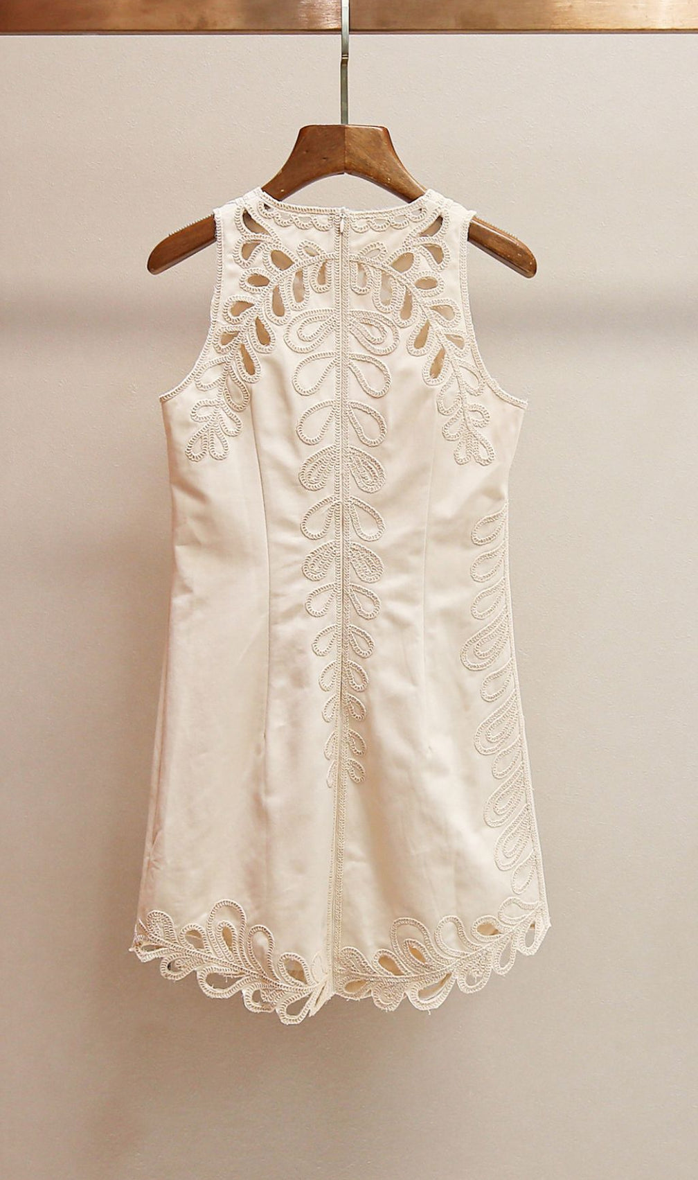 Ranetty Chic Embroidered & Eyelet Sleeveless Mini Dress