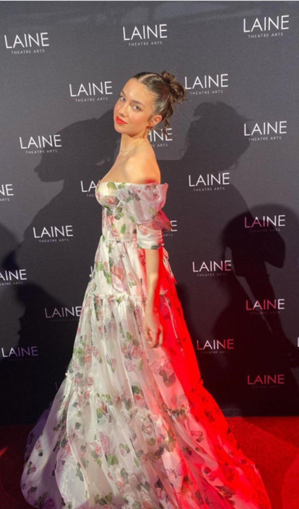 Off-The-Shoulder Floral Maxi Dress In White