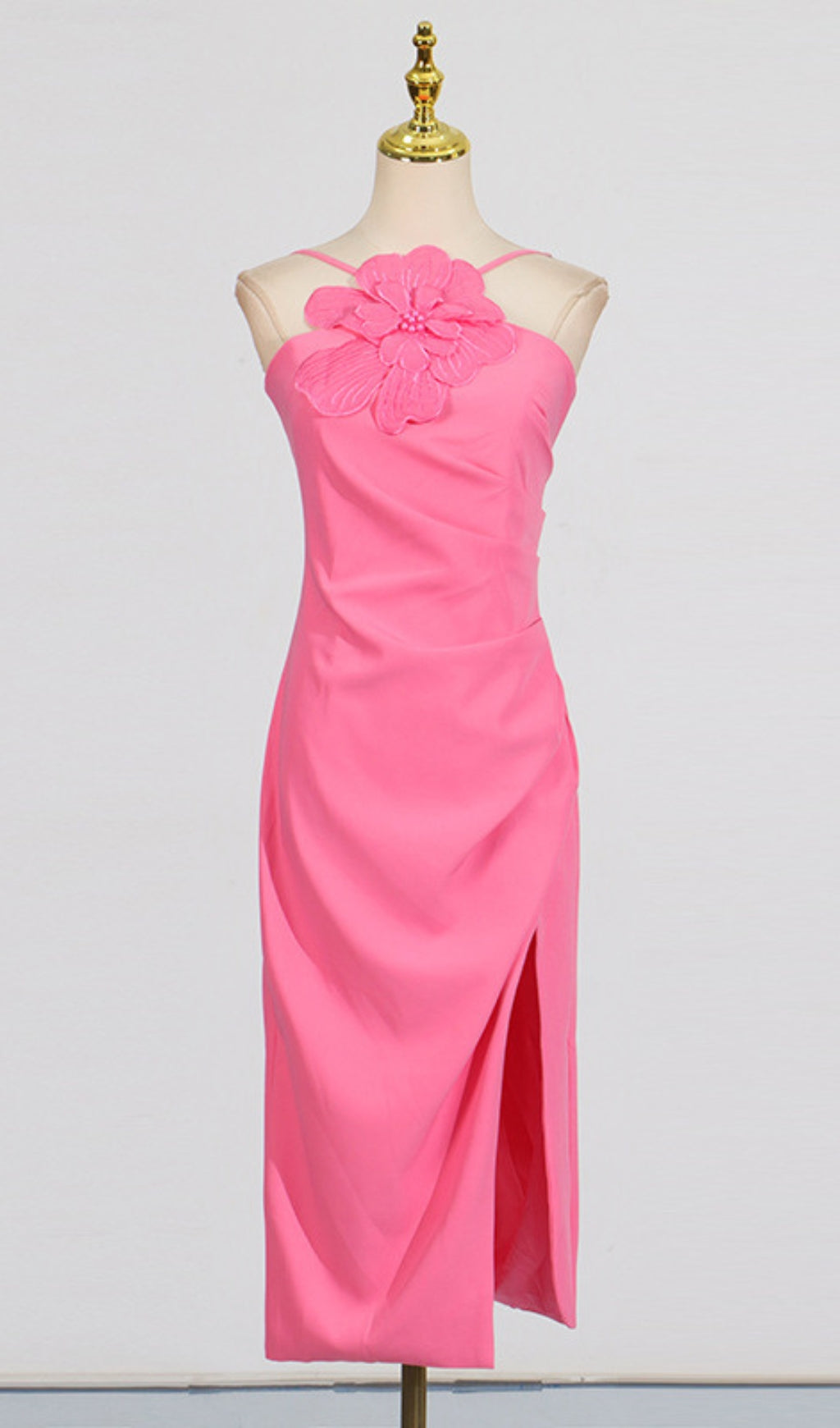 Darva Flower Halter Midi Dress