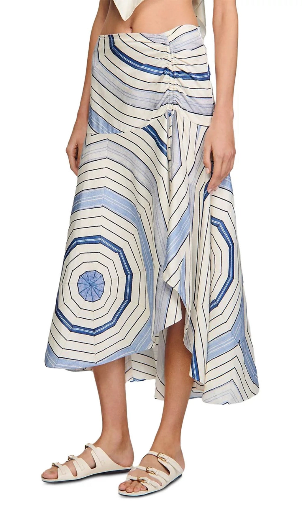 Spiral Motif Maxi Skirt