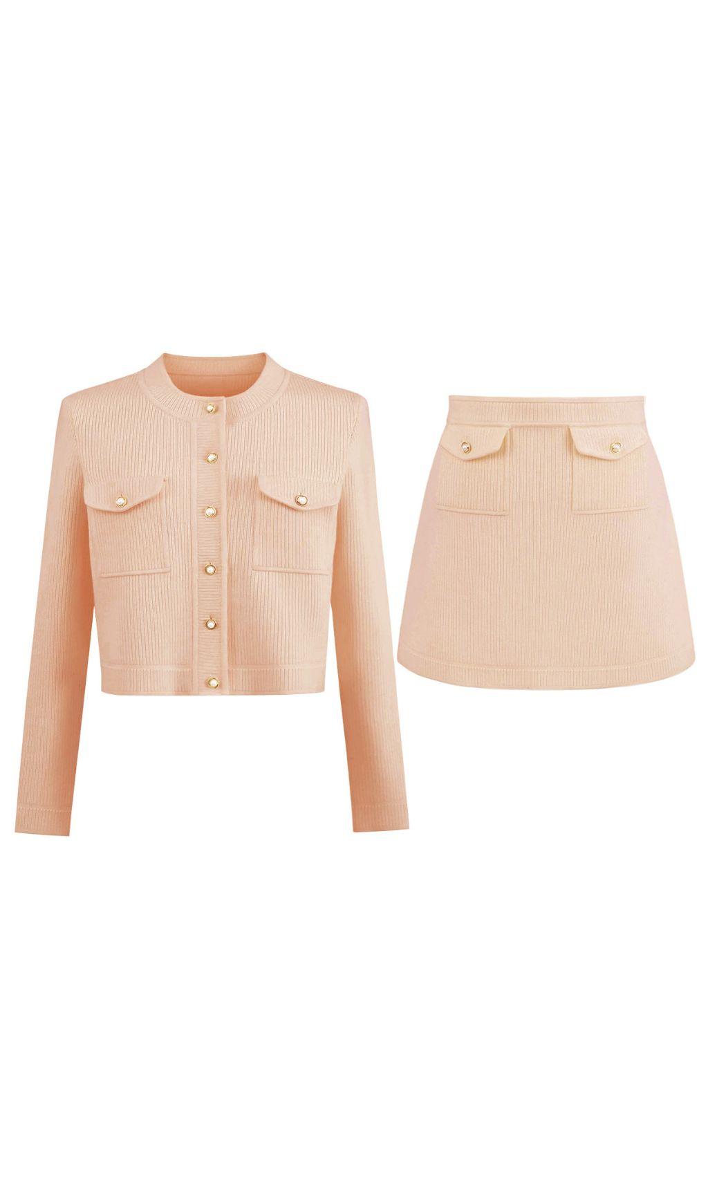 Elliot Knit Long Sleeve Skirt Set