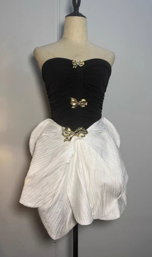 Channah Strapless Ruched Mini Dress