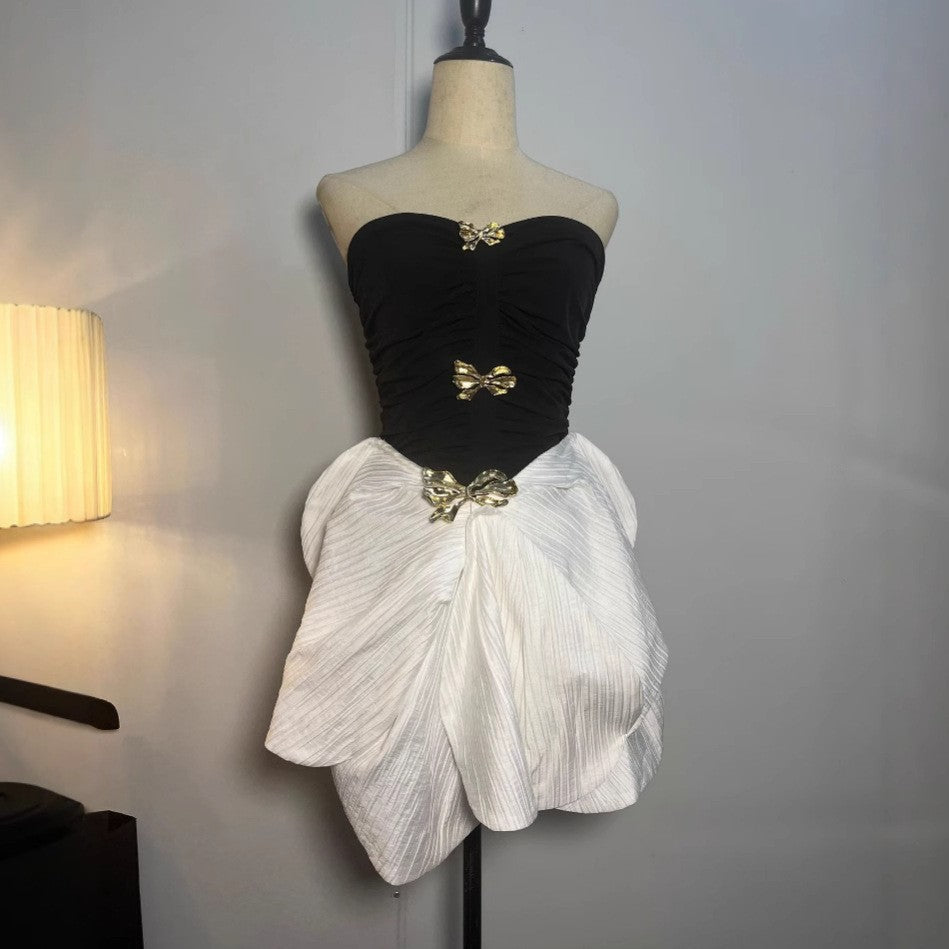 Channah Strapless Ruched Mini Dress