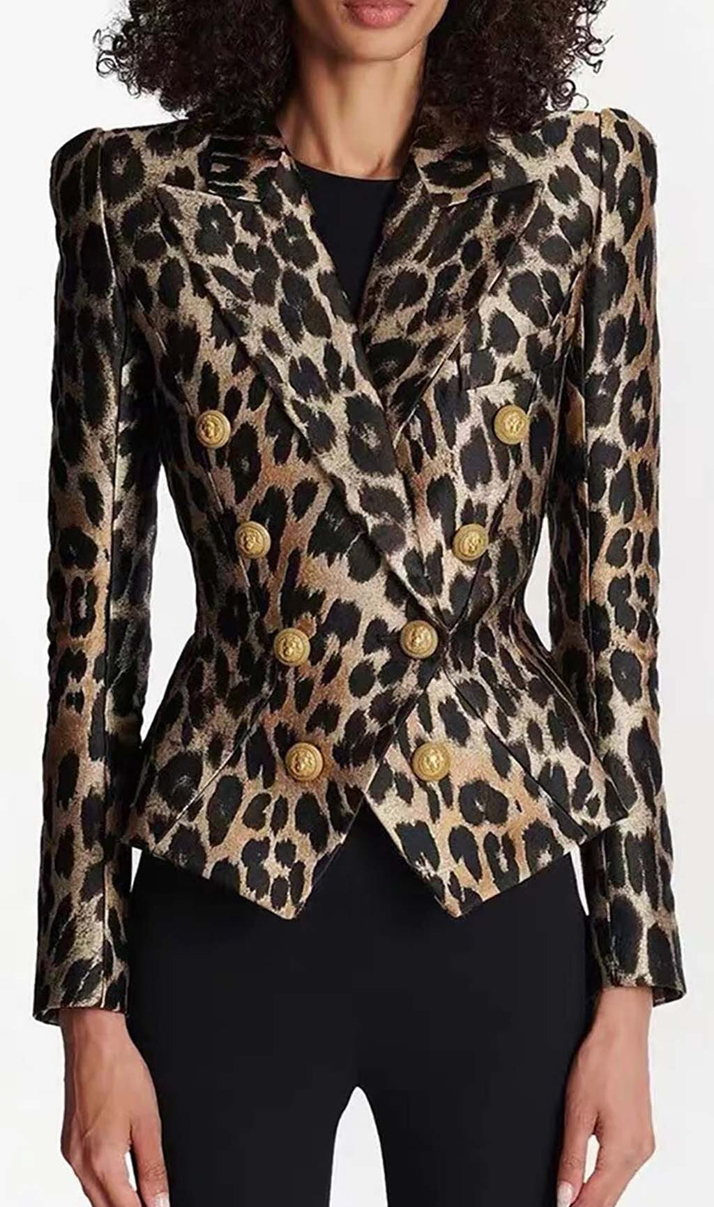 Leopard Breast Jacquard Jacket