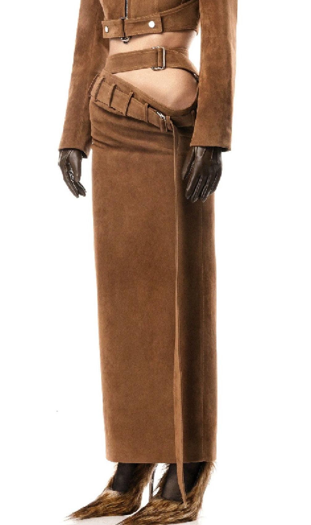Giverny Brown Belt Maxi Skirt