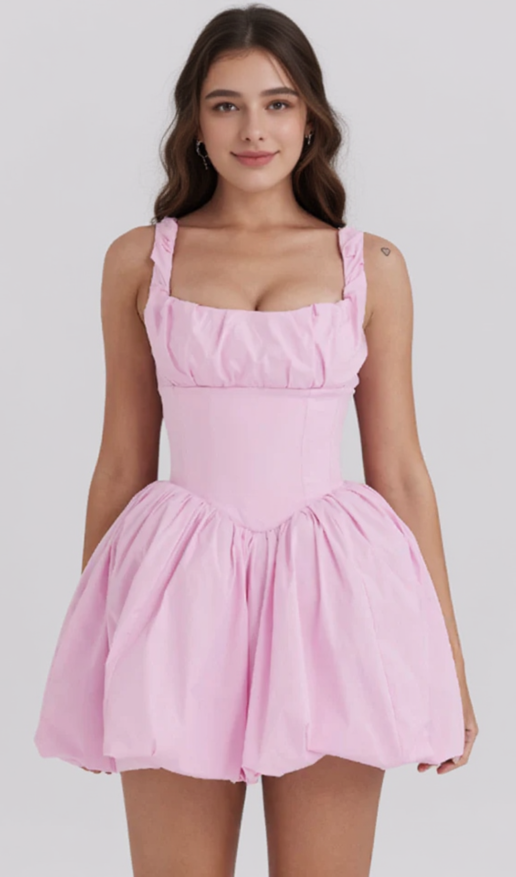 Cotton Candy Cotton Tulle Mini Dress in pink