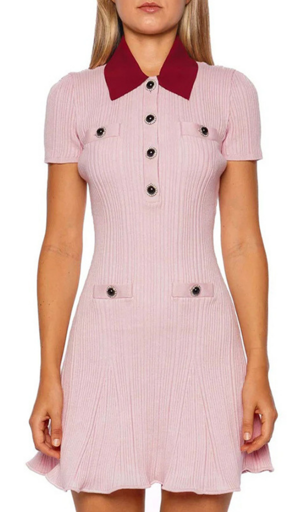Gracjan Pink Knit Mini Dress